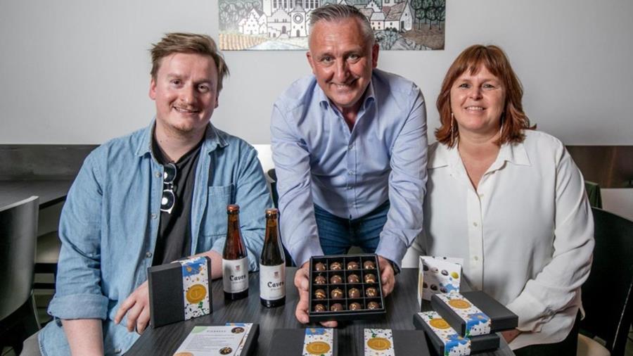 Praline met Cavesbier