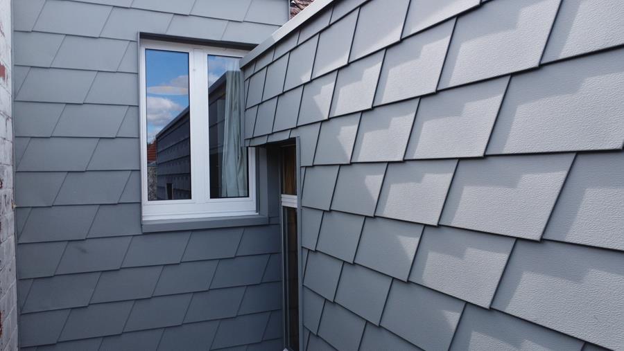 Aluminium achtergevel met een naadloze uitstraling