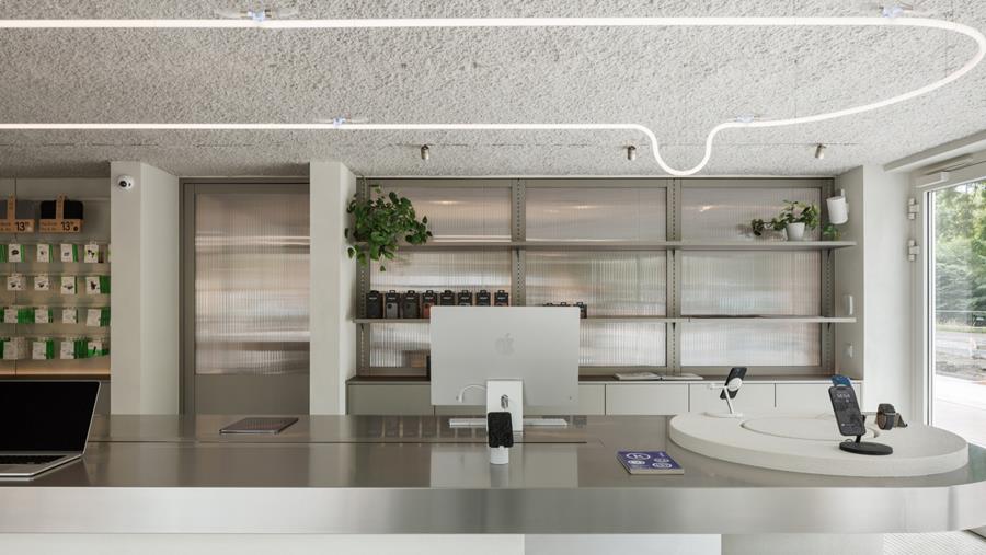 High-end winkelinterieur voor Apple-verdeler Kraks