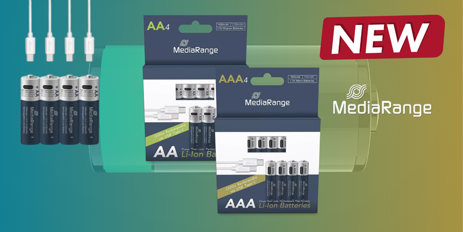 Les piles rechargeables USB-C MediaRange